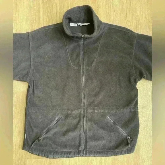 Columbia Women’s Full Zip Fleece Jacket 2XL Black Adjustable Cinch Waist - Picture 3 of 13